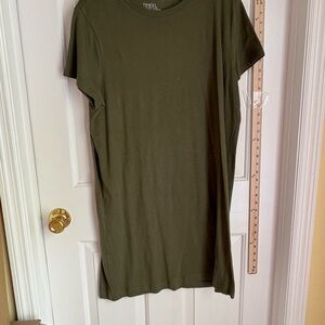 Time and Tru Olive T-Shirt Dress